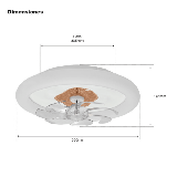 Ventilador de Techo con Luminario LED de 110 V CA 50/60 Hz / 88 W / 3