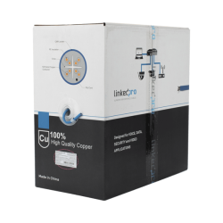 Bobina de Cable de 305 Metros (1000 Pies) Cat6+, CMR, Calibre 23 Alto