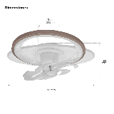 Ventilador de Techo con Luminario LED de 110 V CA 50/60 Hz / 88 W / 3