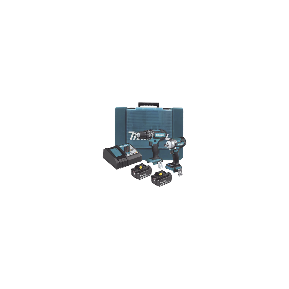 Kit de Rotomartillo Atornillador DHP482 + Atornillador de Impacto DTW3