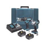 Kit de Rotomartillo Atornillador DHP482 + Atornillador de Impacto DTW3