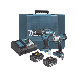 Kit de Rotomartillo Atornillador DHP482 + Atornillador de Impacto DTW3