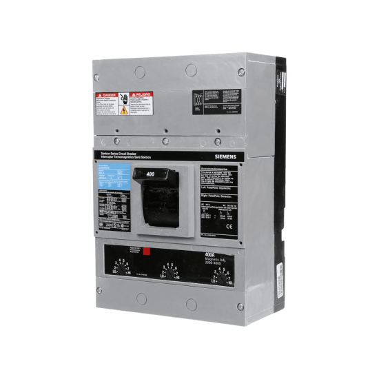 Interruptor Termomagnético 600V 3X400A, Sin zapatas principales.