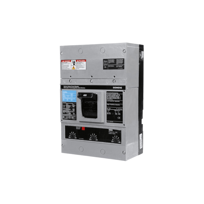 Interruptor Termomagnético 600V 3X400A, Sin zapatas principales.