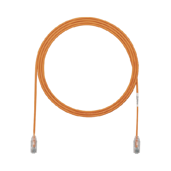 Cable de Parcheo TX6, UTP Cat6, Diámetro Reducido (28AWG), Color Naran