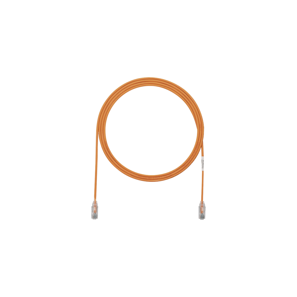 Cable de Parcheo TX6, UTP Cat6, Diámetro Reducido (28AWG), Color Naran