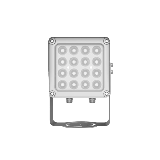 Lampara IR de Luz Continua / 16 Lámparas LED / Distancia Efectiva 16 a