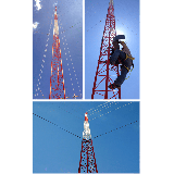 Kit de Torre Arriostrada de Piso de 24 m Altura con Tramo STZ45 Galvan