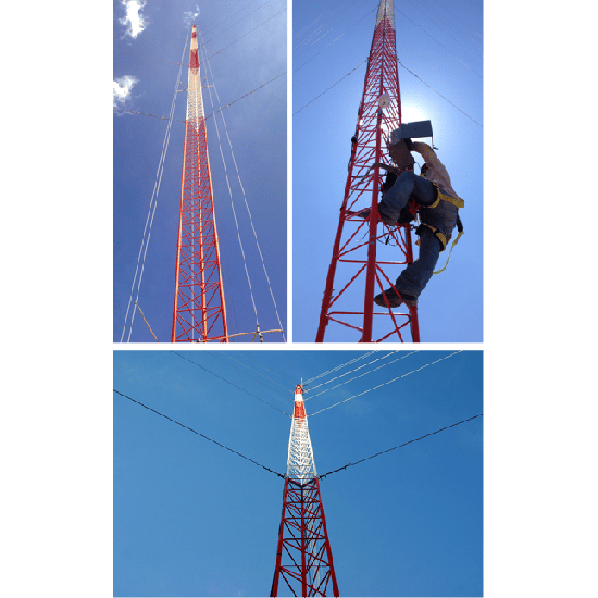 Kit de Torre Arriostrada de Piso de 27 m Altura con Tramo STZ45 Galvan