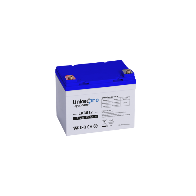 Batería de respaldo 12 V | 35 Ah | AGM | Especial para Seguridad Elect