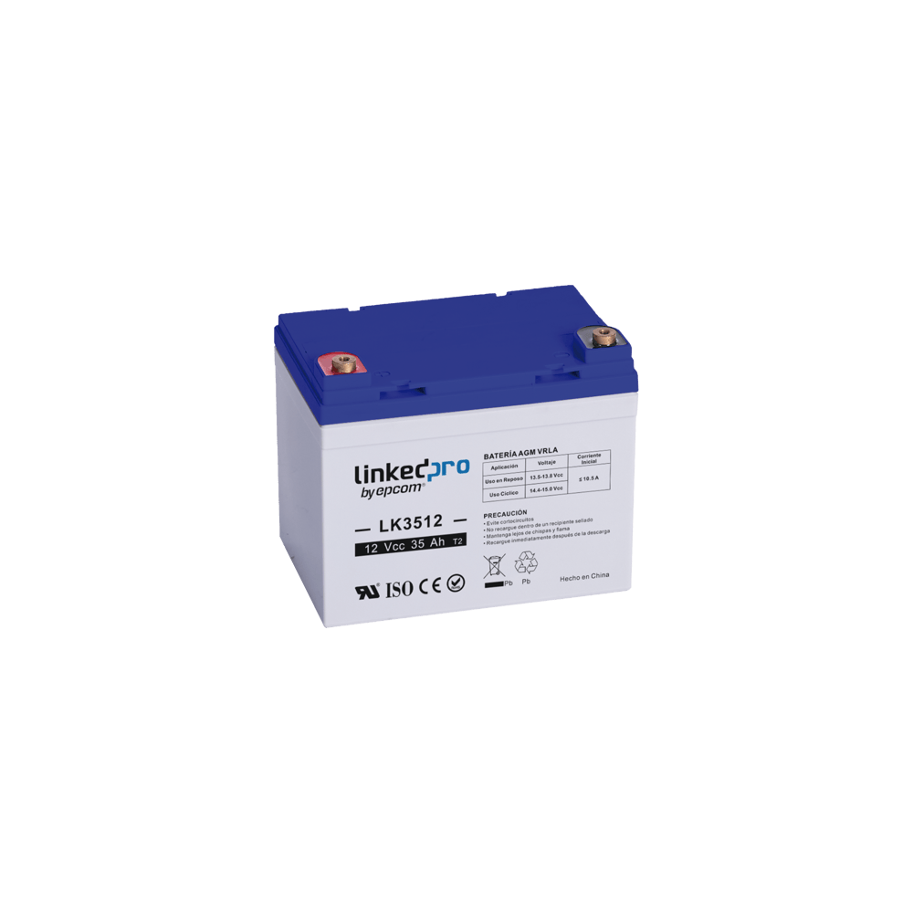 Batería de respaldo 12 V | 35 Ah | AGM | Especial para Seguridad Elect