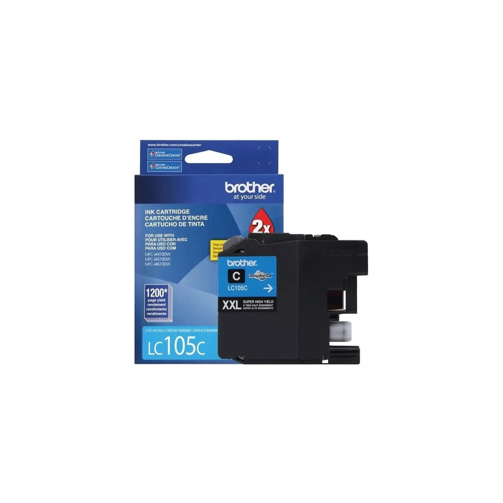 CARTUCHO DE TINTA BROTHER LC105C CYAN SUPER ALTO RENDIMIENTO 1200 PAG