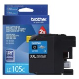 CARTUCHO DE TINTA BROTHER LC105C CYAN SUPER ALTO RENDIMIENTO 1200 PAG