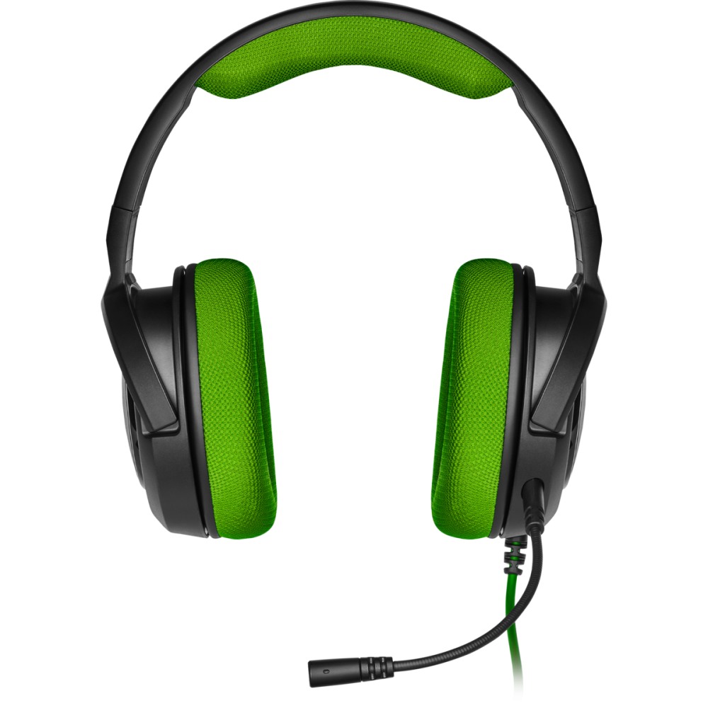 HEADSET CORSAIR HS35 STEREO GAMING GREEN 3.5 MM CA-9011197-NA