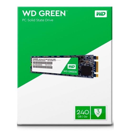 UNIDAD SSD M.2 WD 240GB WDS240G2G0B GREEN SATA III