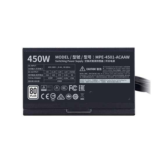 FUENTE DE PODER COOLER MASTER MWE 450 WHITE MPE-4501-ACAAW-US