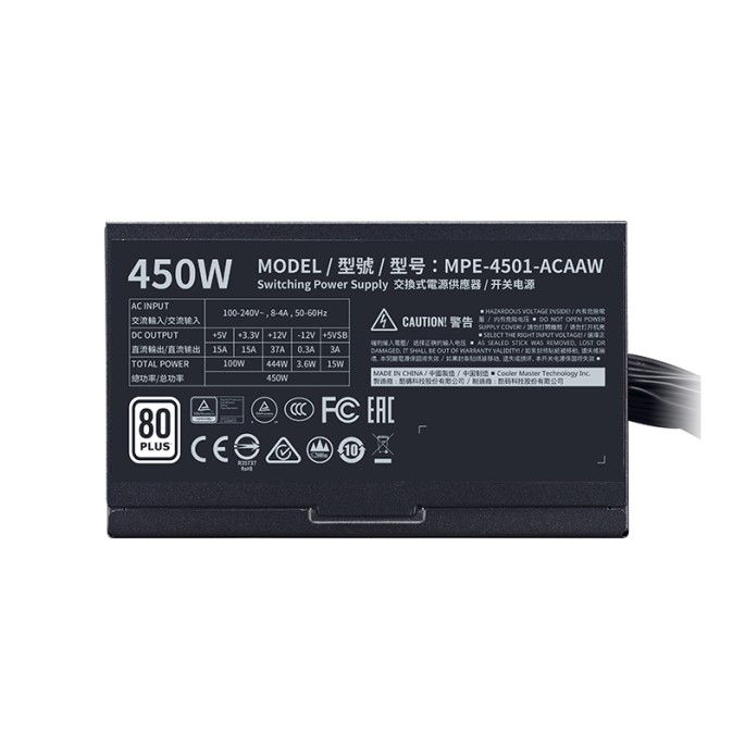 FUENTE DE PODER COOLER MASTER MWE 450 WHITE MPE-4501-ACAAW-US