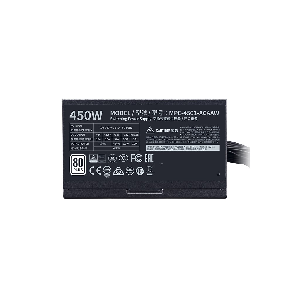 FUENTE DE PODER COOLER MASTER MWE 450 WHITE MPE-4501-ACAAW-US
