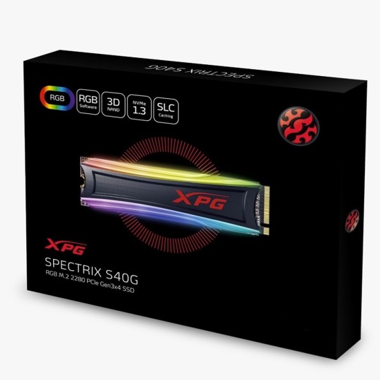 UNIDAD SSD M.2 ADATA XPG S40G RGB 2280 PCIe 512GB BOX (AS40G-512GT-C)