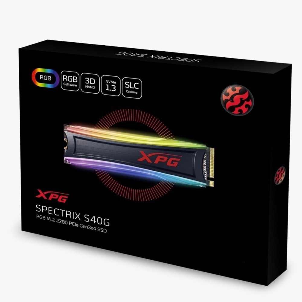 UNIDAD SSD M.2 ADATA XPG S40G RGB 2280 PCIe 512GB BOX (AS40G-512GT-C)