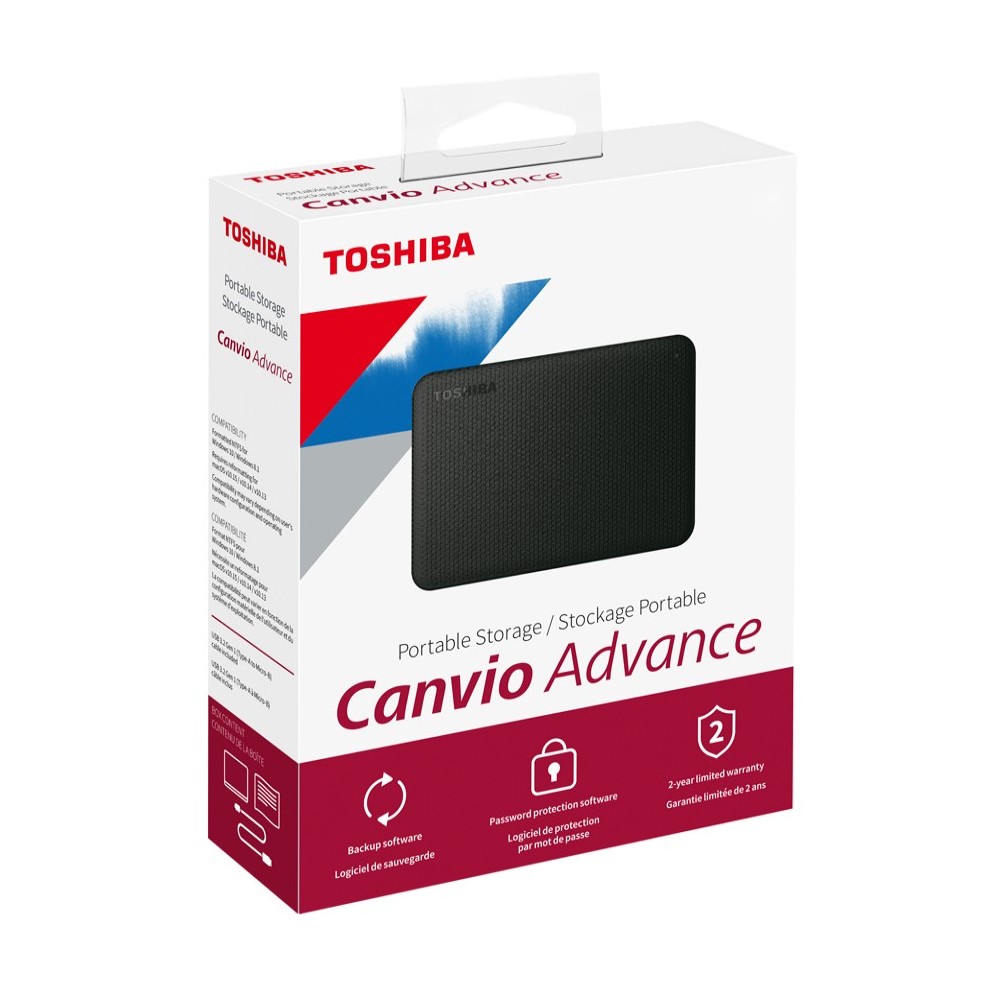 DISCO DURO EXTERNO TOSHIBA 4TB HDTCA40XK3CA ADVANCE V10 NEGRO