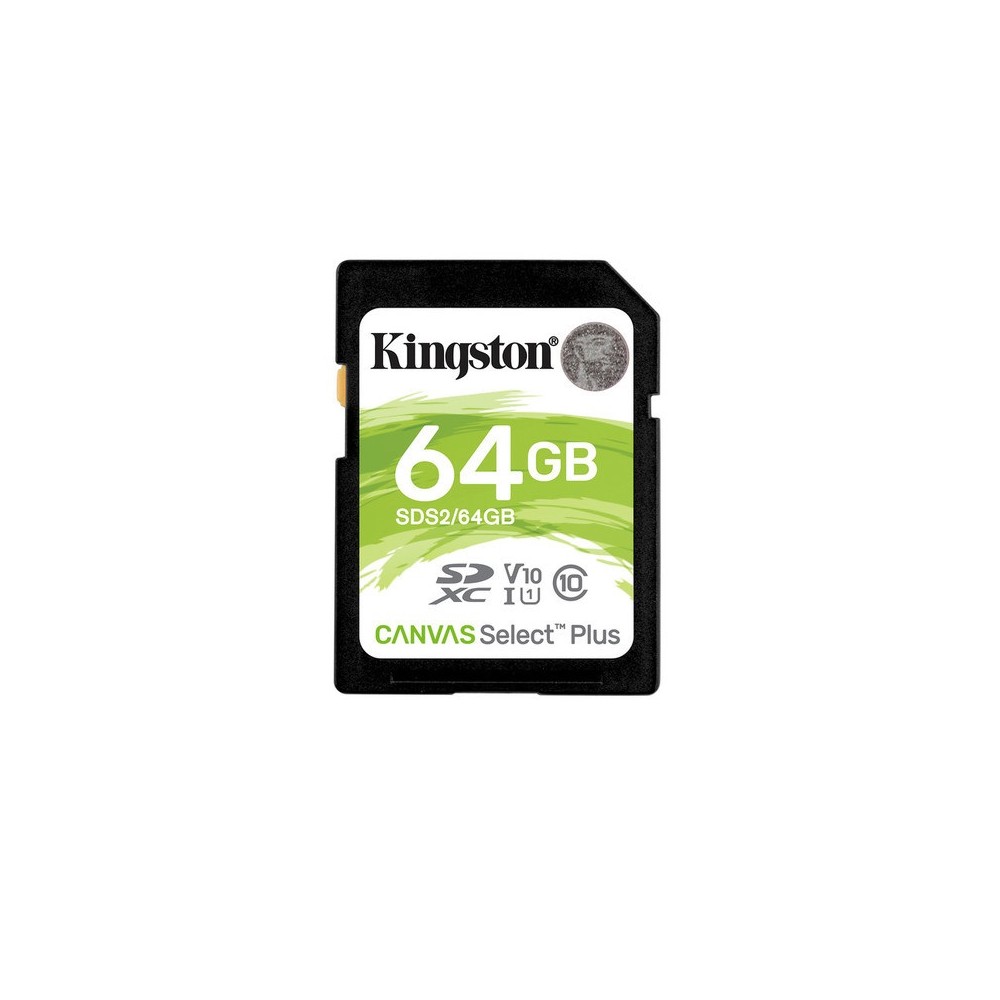 MEMORIA SD KINGSTON SDXC CANVAS SELECT 100R CL10 UHS-I V10 (SDS2/64GB)