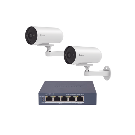 Kit de cámaras PoE Para Uso en Exterior / PoE Estandar Af / 2 piezas C