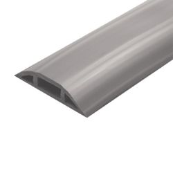 Canaleta flexible gris de PVC auto extinguible, (Rollo de 25mts.) (930