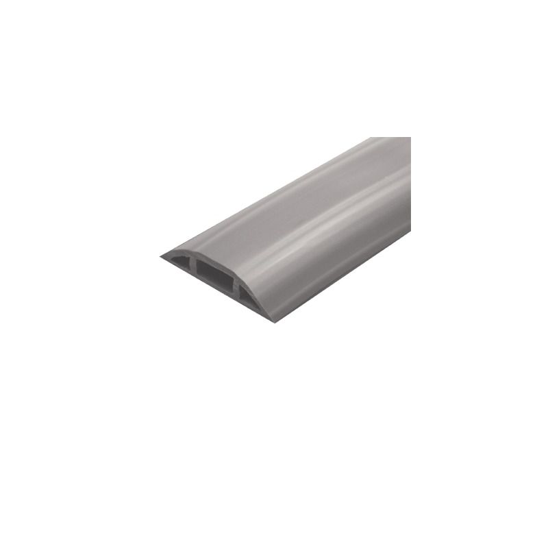 Canaleta flexible gris de PVC auto extinguible, (Rollo de 25mts.) (930