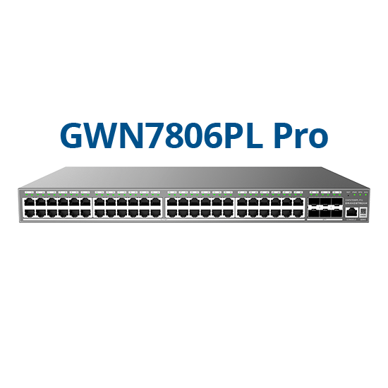 GWN7806PL-Pro, Switch PoE Administrable capa 2++, 48 x GigaEth PoE/PoE