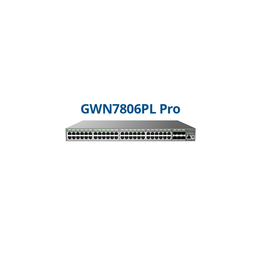 GWN7806PL-Pro, Switch PoE Administrable capa 2++, 48 x GigaEth PoE/PoE