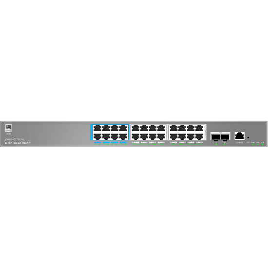 GWN7803PH-Pro, Switch PoE Administrable capa 2++, 24 x GigaEth PoE/PoE