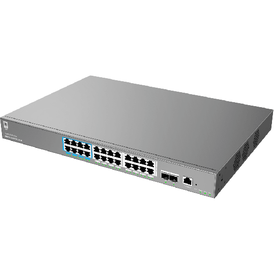 GWN7803PH-Pro, Switch PoE Administrable capa 2++, 24 x GigaEth PoE/PoE