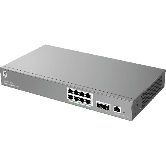 GWN7801P-Pro, Switch PoE Administrable capa 2++, 8 x GigaEth PoE/PoE+