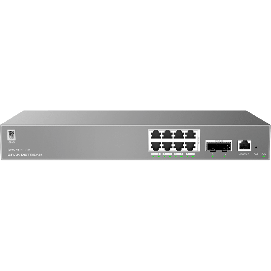 GWN7801P-Pro, Switch PoE Administrable capa 2++, 8 x GigaEth PoE/PoE+