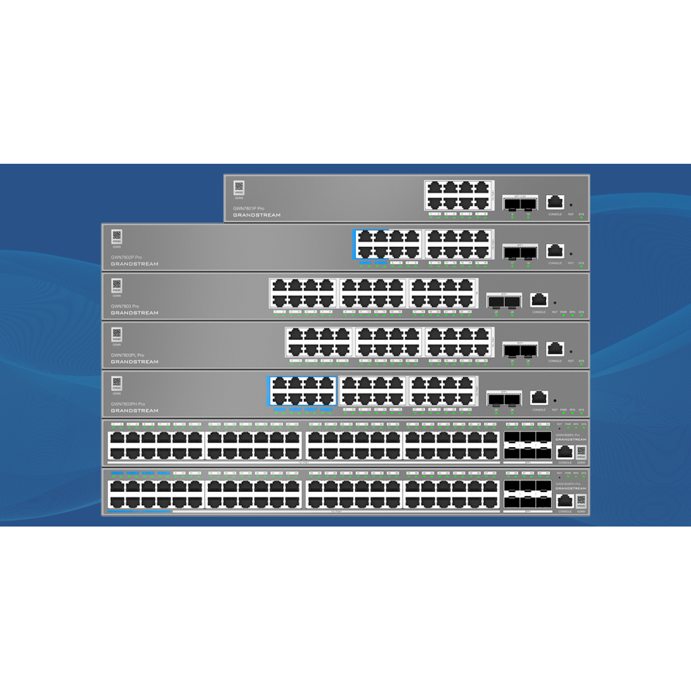 GWN7801P-Pro, Switch PoE Administrable capa 2++, 8 x GigaEth PoE/PoE+