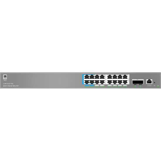 GWN7802P Pro, Switch PoE Administrable capa 2++, 16 x GigaEth PoE/PoE+