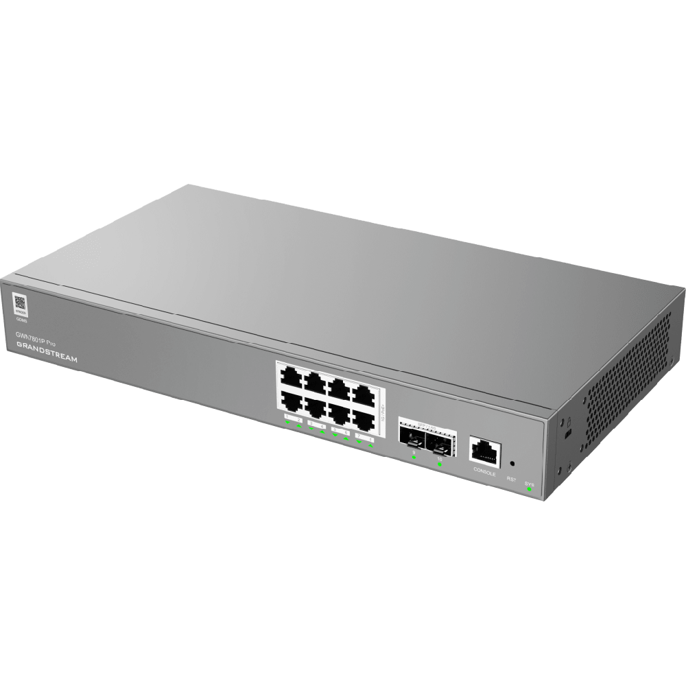 GWN7801P Pro, Switch PoE Administrable capa 2++, 8 x GigaEth PoE/PoE+