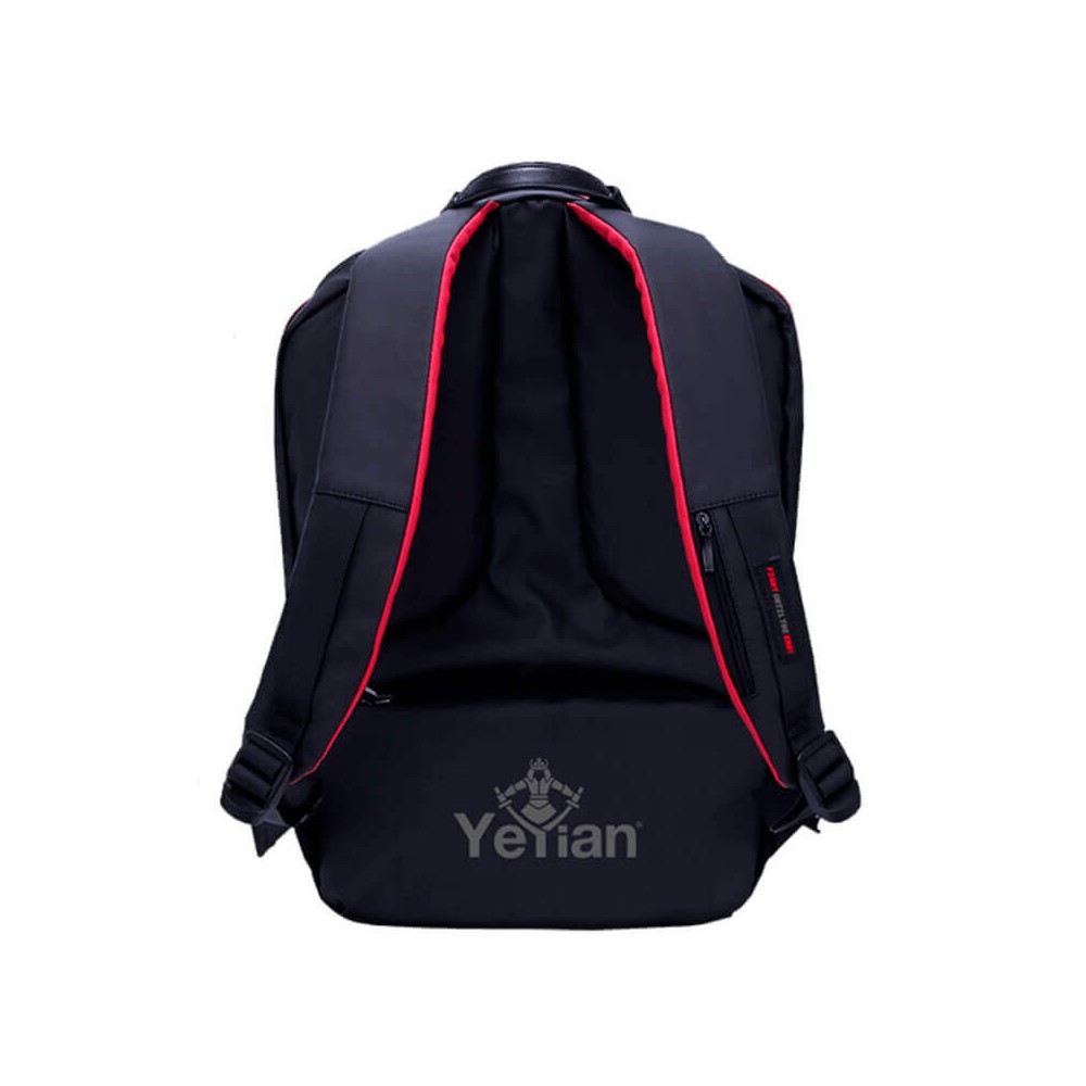 MOCHILA YEYIAN YMS-23801 GAMER PARA LAPTOP 15.6" NEGRA C/ ROJO SHELL