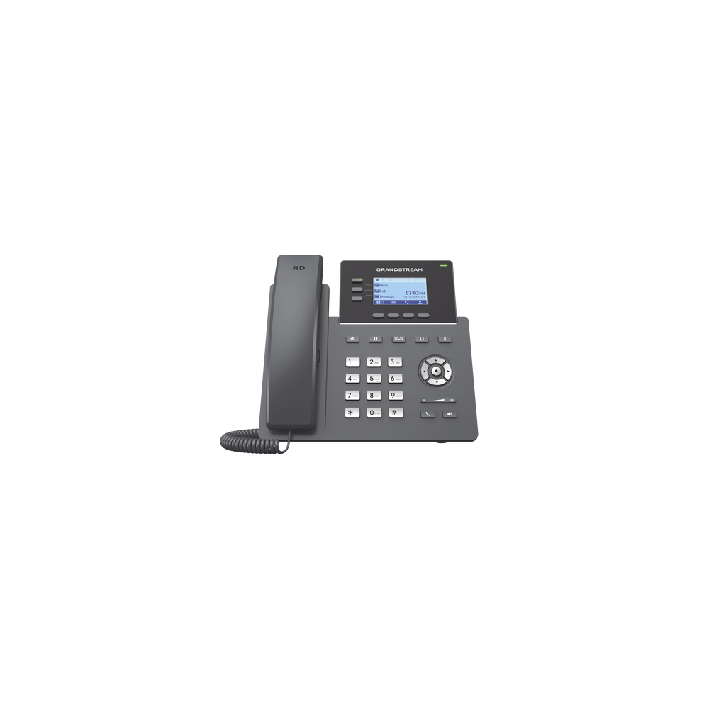 GRP2603P, Teléfono IP, 6 cuentas SIP, 3 líneas, PoE