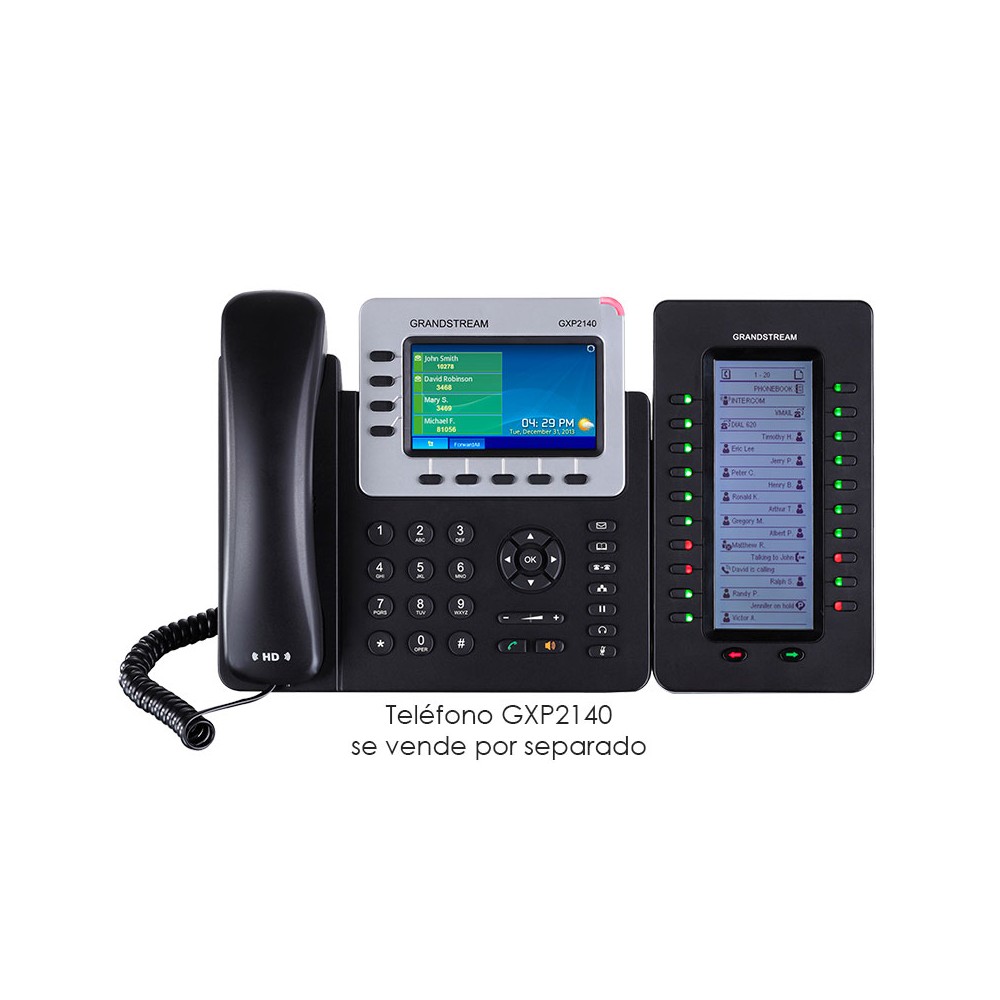 GXP2170, Teléfono IP HD, 6 Cuentas SIP, 12 Líneas, PoE, GigaEth, Bluet
