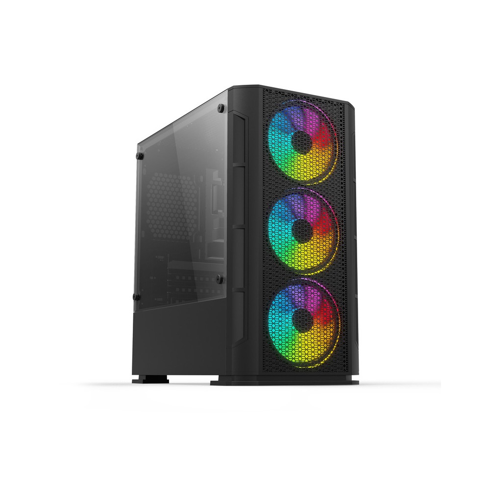 GABINETE YEYIAN YCH-041520 HAIZEN 2500 MICROATX C/T 3V ARGB/MESH/NEGRO