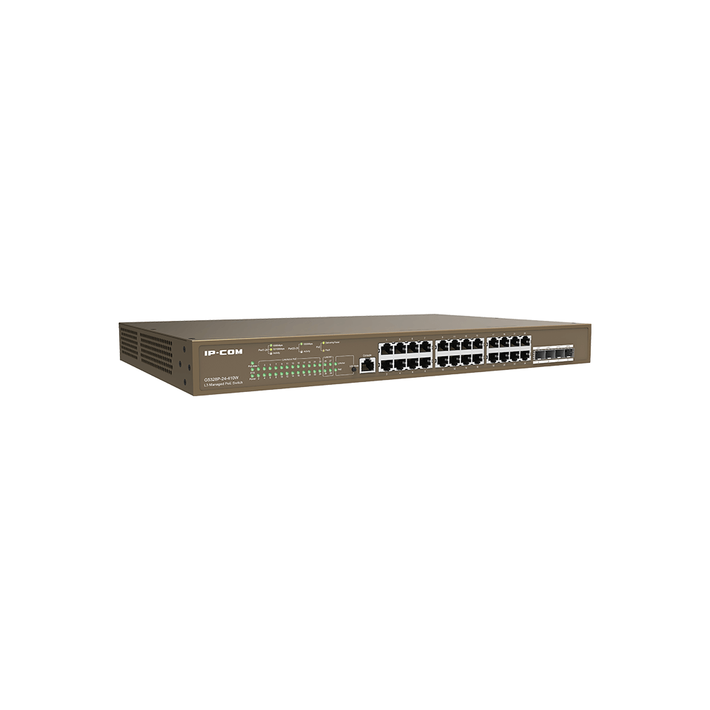 G5328P-24-410W, Switch PoE Administrable, 24 Giga, 4 SFP, 370W