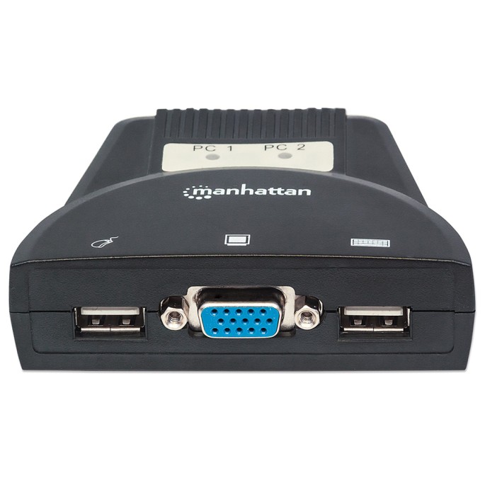 MUX KVM MINI USB 2:1 MANHATTAN CON CABLES + AUDIO 151245