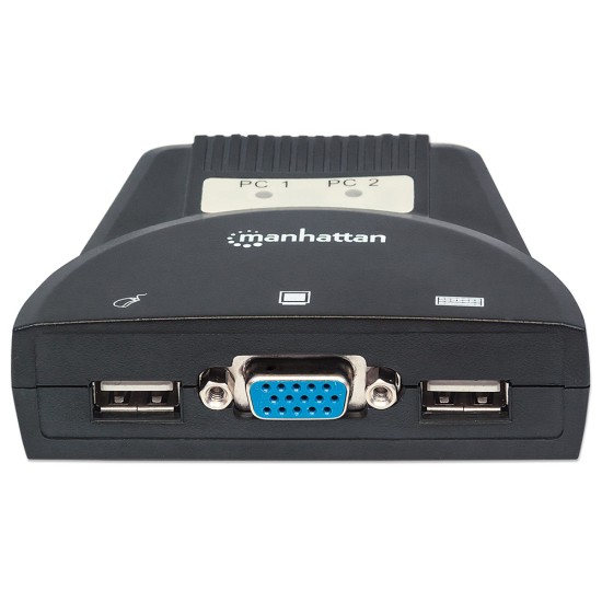 MUX KVM MINI USB 2:1 MANHATTAN CON CABLES + AUDIO 151245