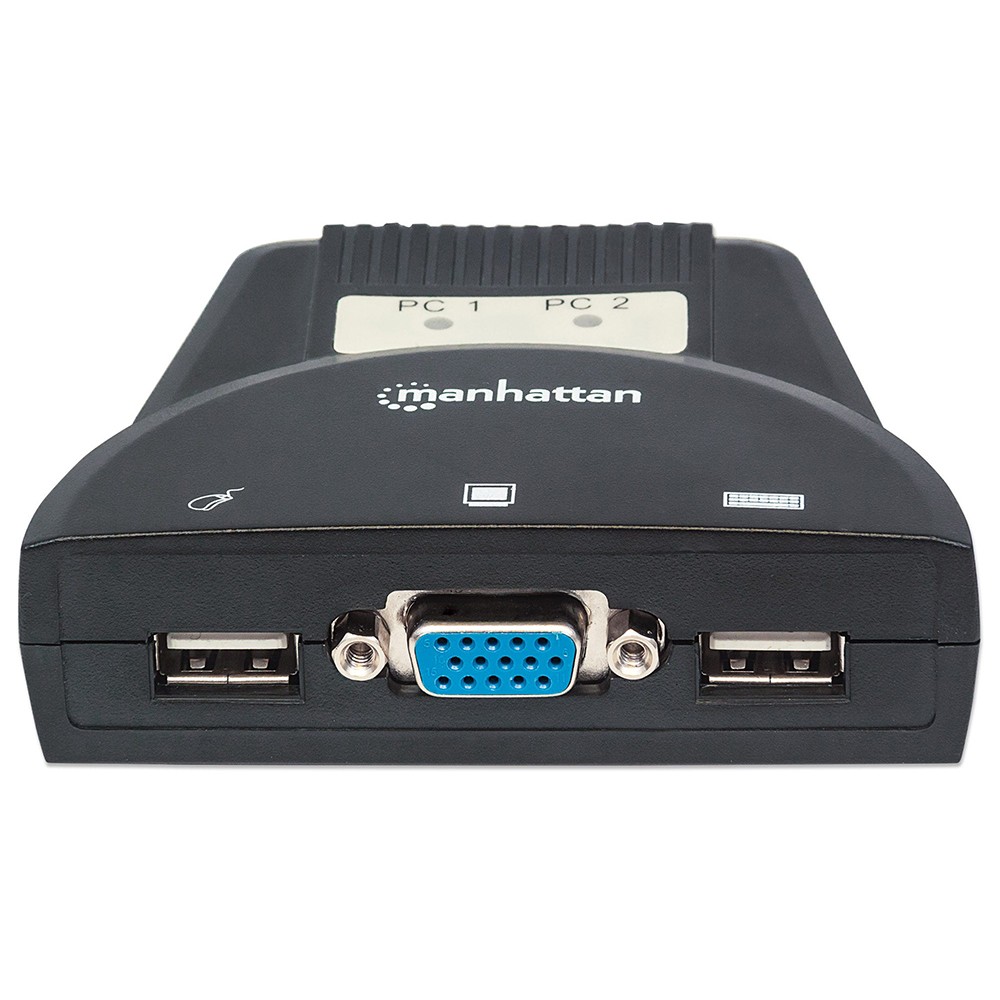 MUX KVM MINI USB 2:1 MANHATTAN CON CABLES + AUDIO 151245