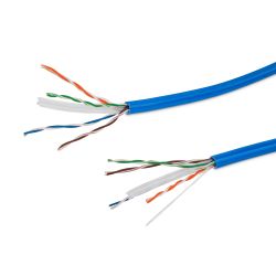 BOBINA DE CABLE UTP QIAN QGR-NC006 CAT6 AZUL23 AWG INTERIOR