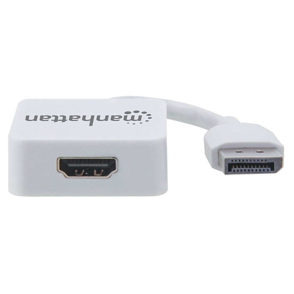 ADAPTADOR BLANCO DISPLAYPORT A HDMI H 4K CON CABLEMANHATTAN 152648