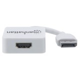 ADAPTADOR BLANCO DISPLAYPORT A HDMI H 4K CON CABLEMANHATTAN 152648