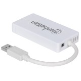 HUB MANHATTAN GIGABIT USB V3.0 + HUB 3 PTOS MH 507578